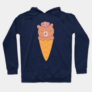 Kawaii Cute Ice Cream Bear T-Shirt Hoodie